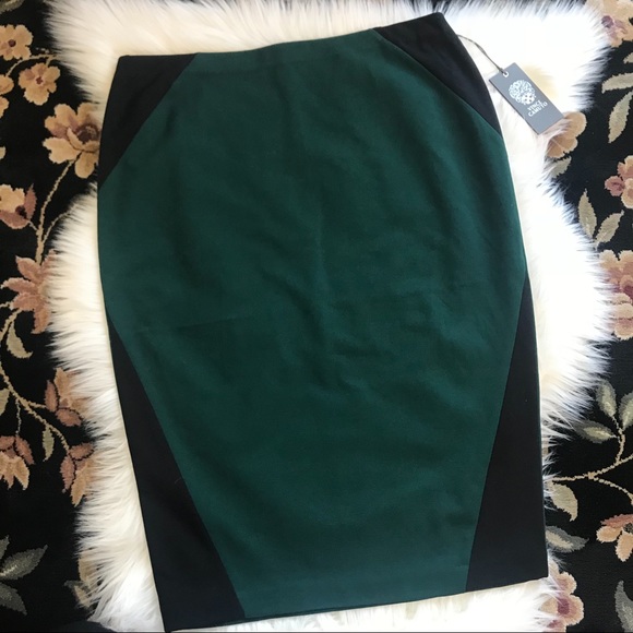 Vince Camuto Dresses & Skirts - Vince Camuto Green and Black Pencil Skirt Size M